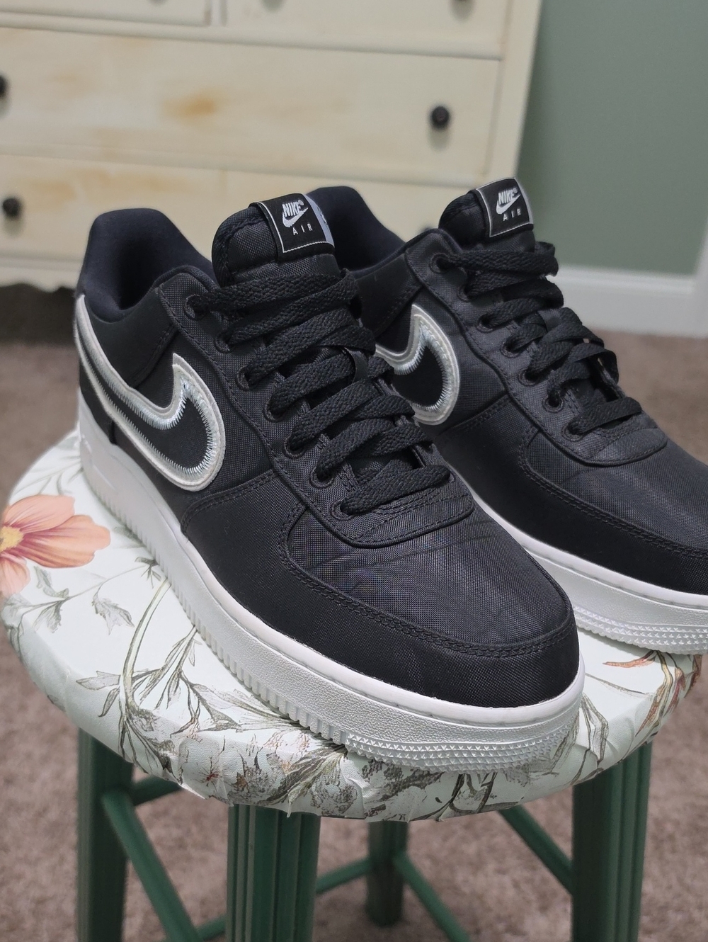 Nike Air Force 1 '07 LV8 Black and White Low-Top Sneakers